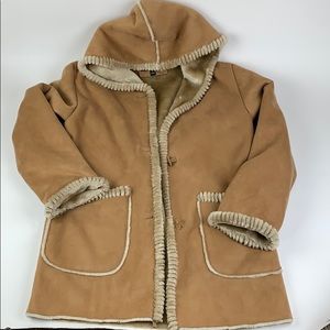 Jones New York Suede Faux Fur Lined Coat